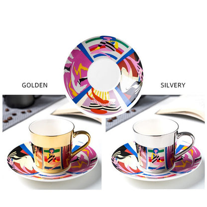 Mirror Coffee Cups Creativity Coffee Cup and Saucer Set