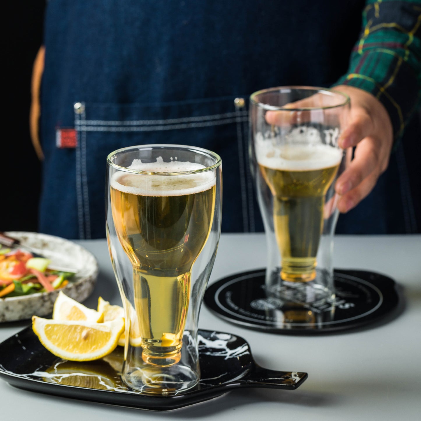 "Upside Down" Beer Glasses