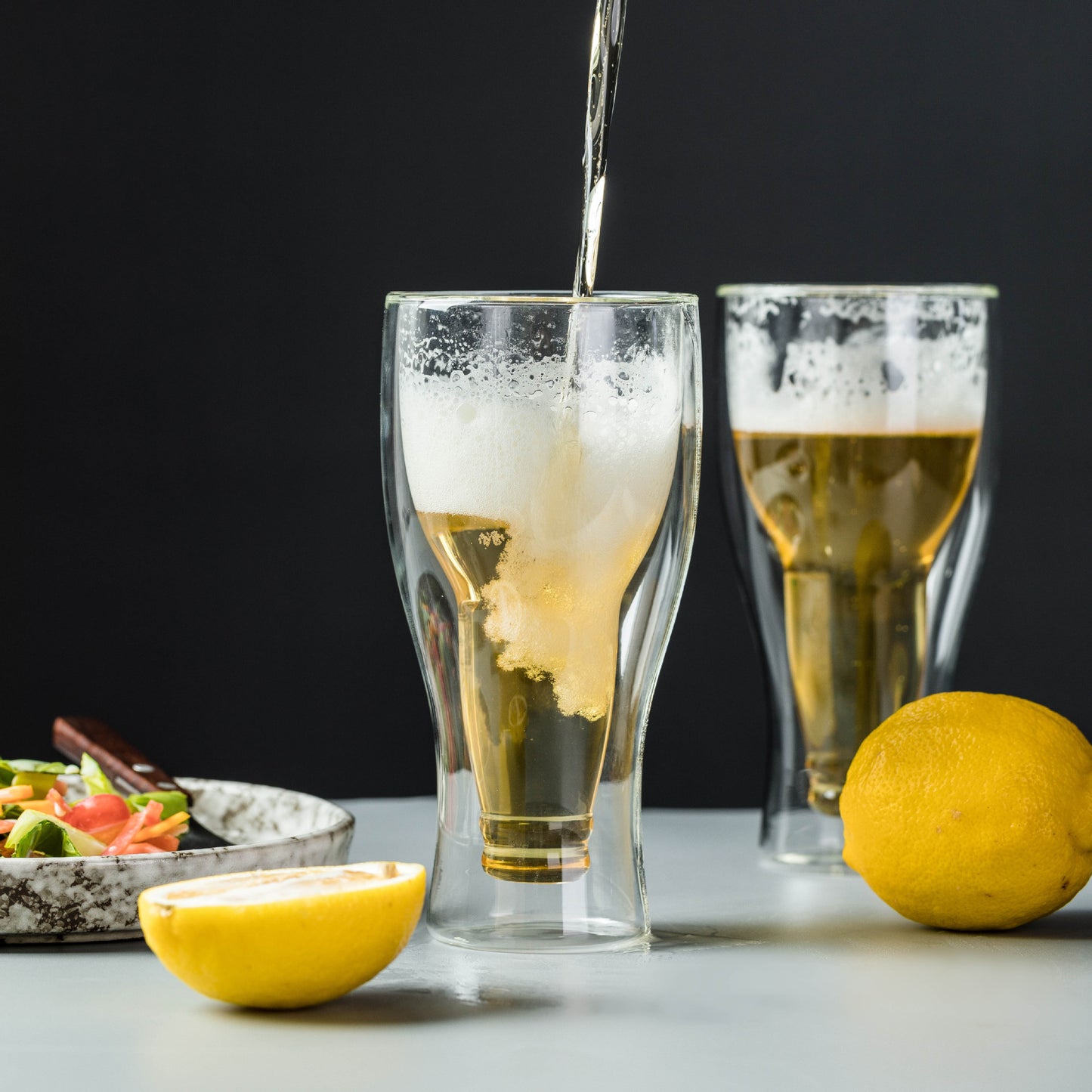 "Upside Down" Beer Glasses