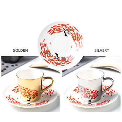 Mirror Coffee Cups Creativity Coffee Cup and Saucer Set