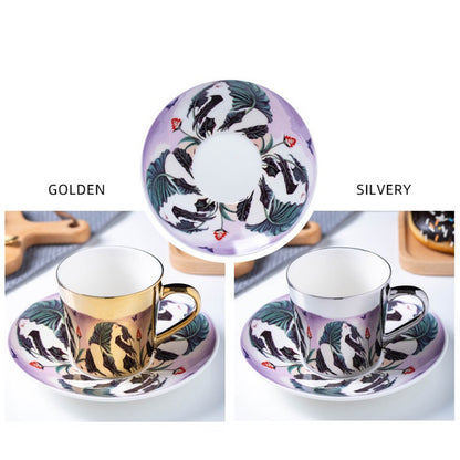 Mirror Coffee Cups Creativity Coffee Cup and Saucer Set