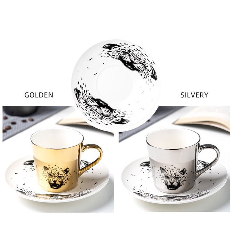 Mirror Coffee Cups Creativity Coffee Cup and Saucer Set