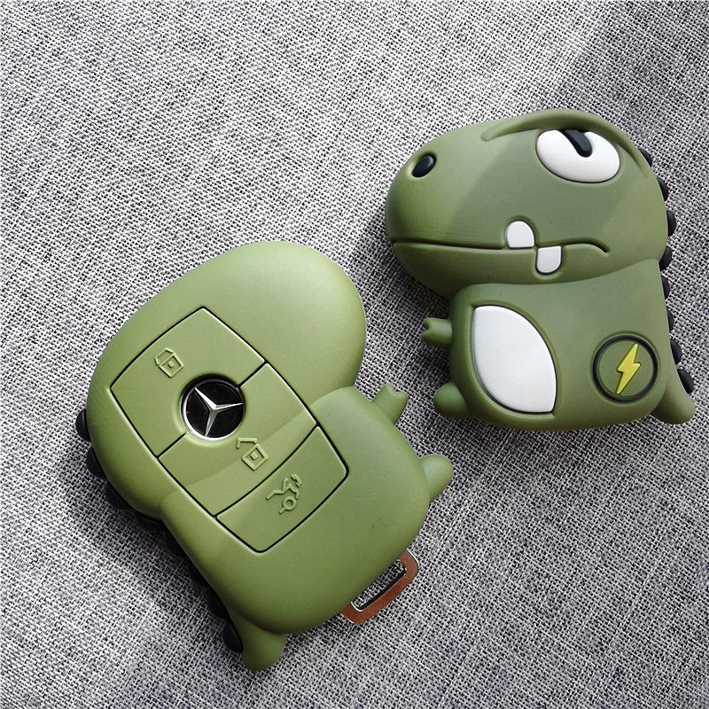 Cute Cartoon Car Keychain Cover Silicone Molded Protective Case