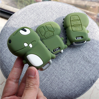 Cute Cartoon Car Keychain Cover Silicone Molded Protective Case