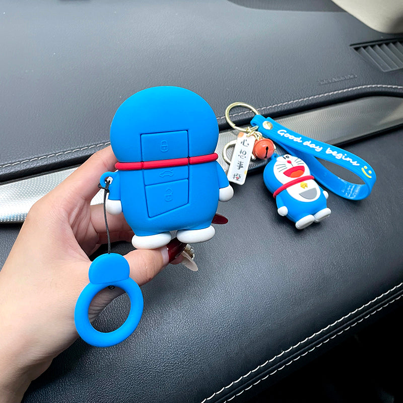 Cute Cartoon Car Keychain Cover Silicone Molded Protective Case