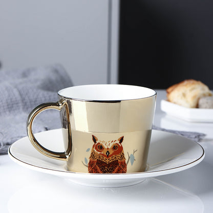 Mirror Coffee Cups Creativity Coffee Cup and Saucer Set