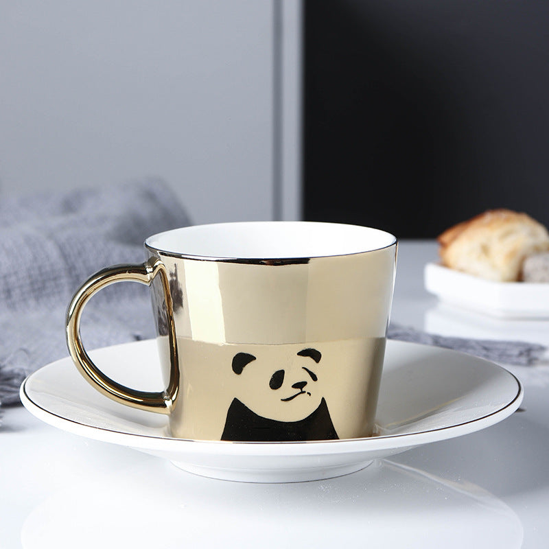 Mirror Coffee Cups Creativity Coffee Cup and Saucer Set