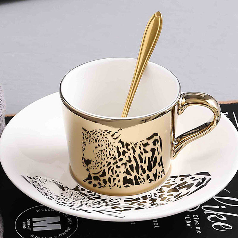 Mirror Coffee Cups Creativity Coffee Cup and Saucer Set