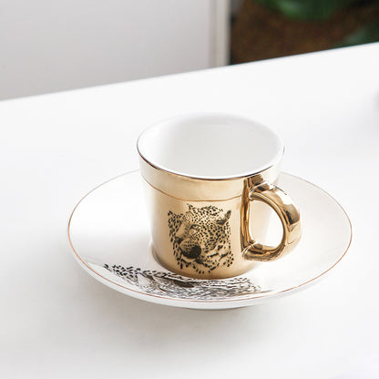 Mirror Coffee Cups Creativity Coffee Cup and Saucer Set