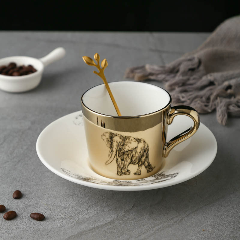 Mirror Coffee Cups Creativity Coffee Cup and Saucer Set