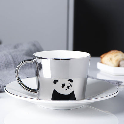 Mirror Coffee Cups Creativity Coffee Cup and Saucer Set