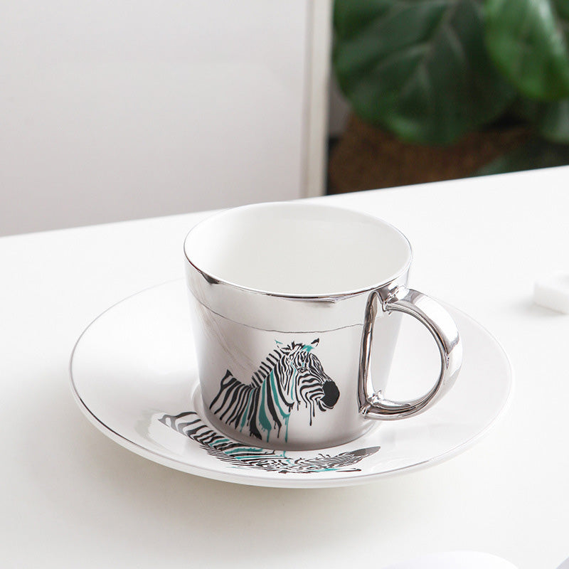 Mirror Coffee Cups Creativity Coffee Cup and Saucer Set