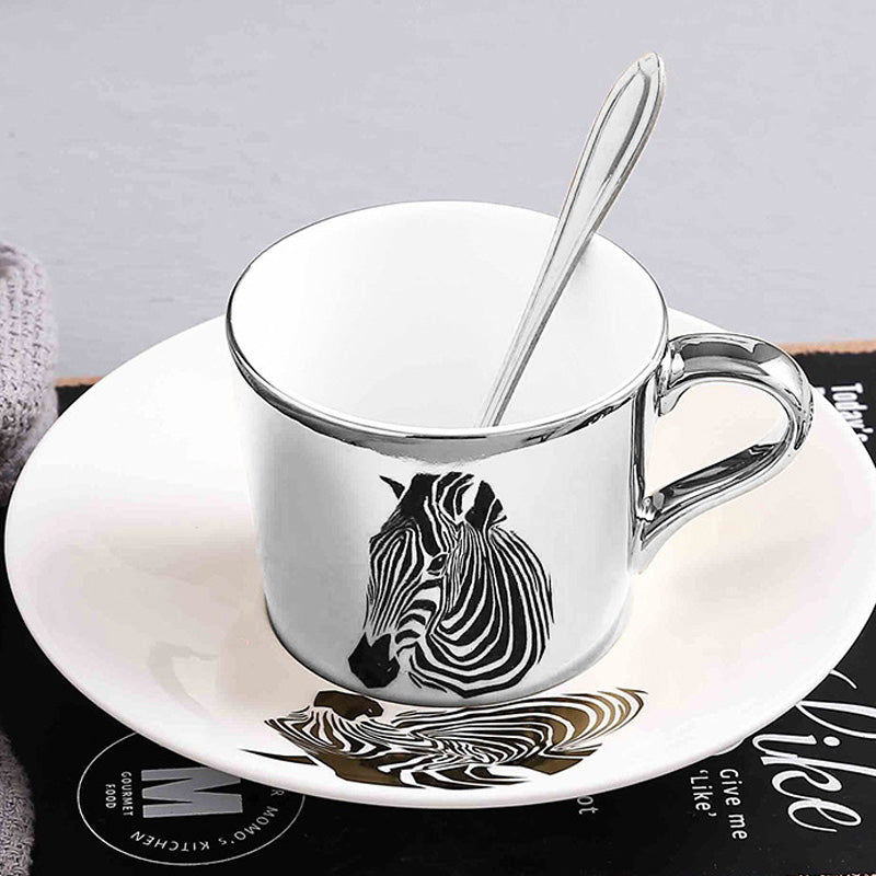 Mirror Coffee Cups Creativity Coffee Cup and Saucer Set