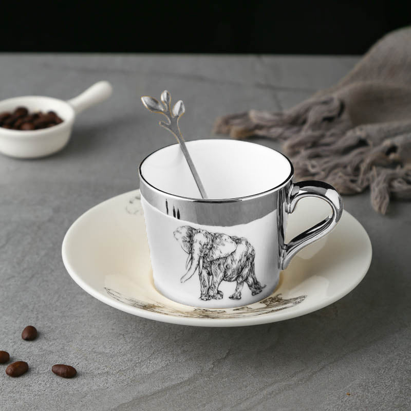 Mirror Coffee Cups Creativity Coffee Cup and Saucer Set