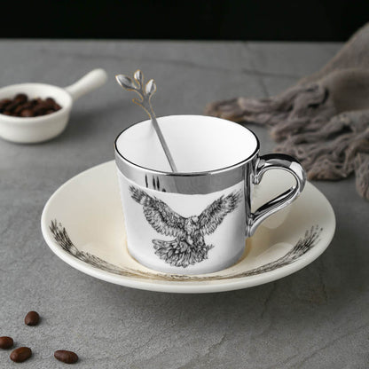 Mirror Coffee Cups Creativity Coffee Cup and Saucer Set