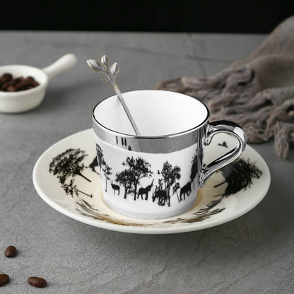 Mirror Coffee Cups Creativity Coffee Cup and Saucer Set