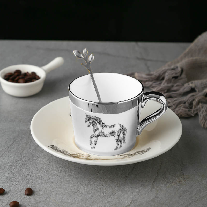 Mirror Coffee Cups Creativity Coffee Cup and Saucer Set