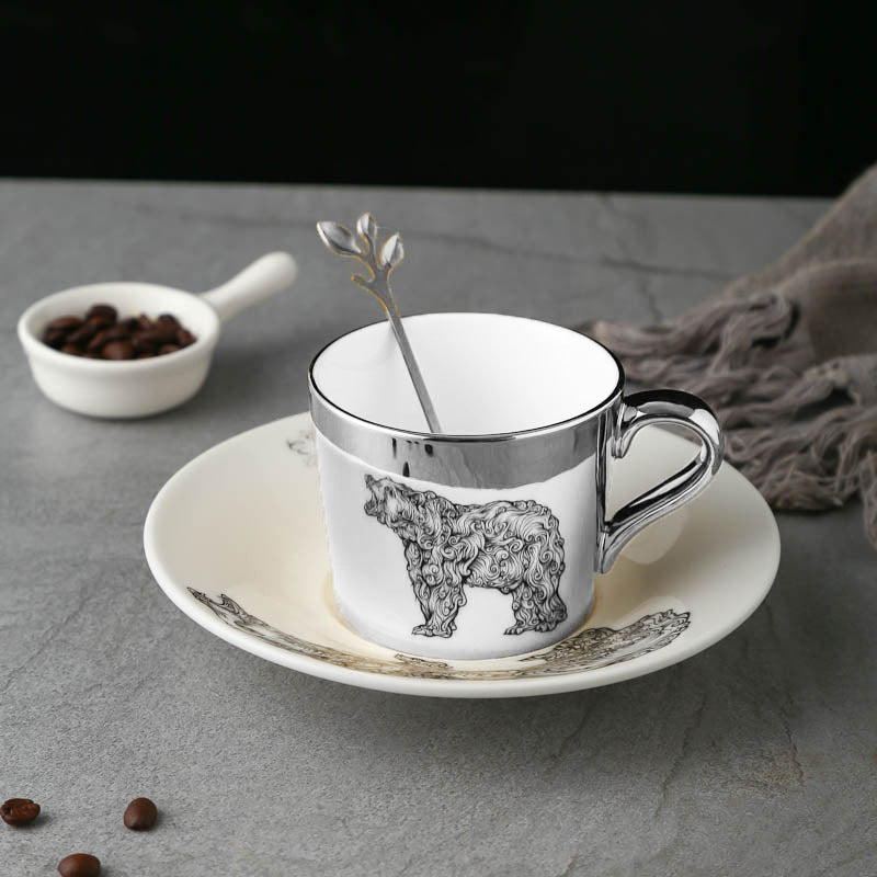 Mirror Coffee Cups Creativity Coffee Cup and Saucer Set