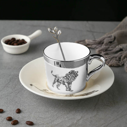 Mirror Coffee Cups Creativity Coffee Cup and Saucer Set