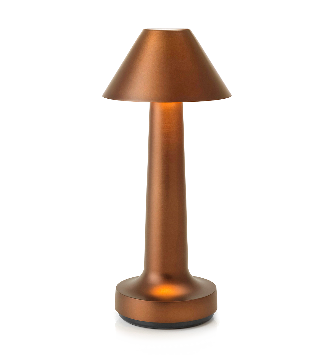 LED Enclosed Conical Table Lamp