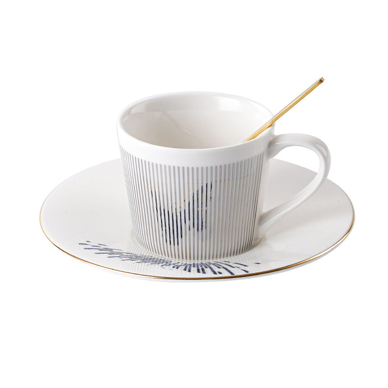 Dynamic Reflective Mirror Cup Creative Ceramic Afternoon Tea Coffee Cup And Saucer